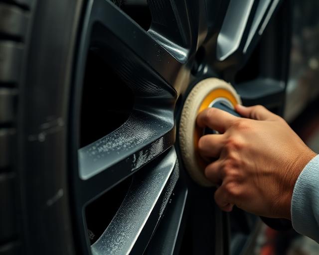 Curb rash repair service for luxury wheels in Orange County