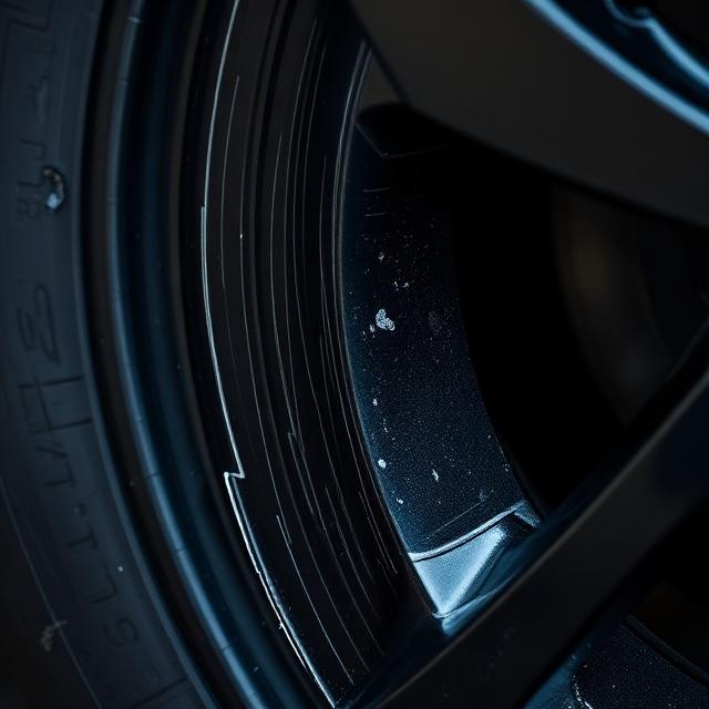 F1R wheel with scratches before cosmetic repair