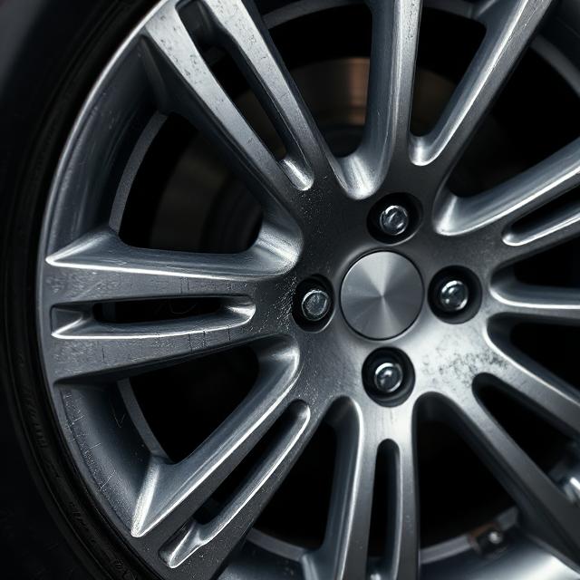 BMW multi-spoke wheel with scratches
