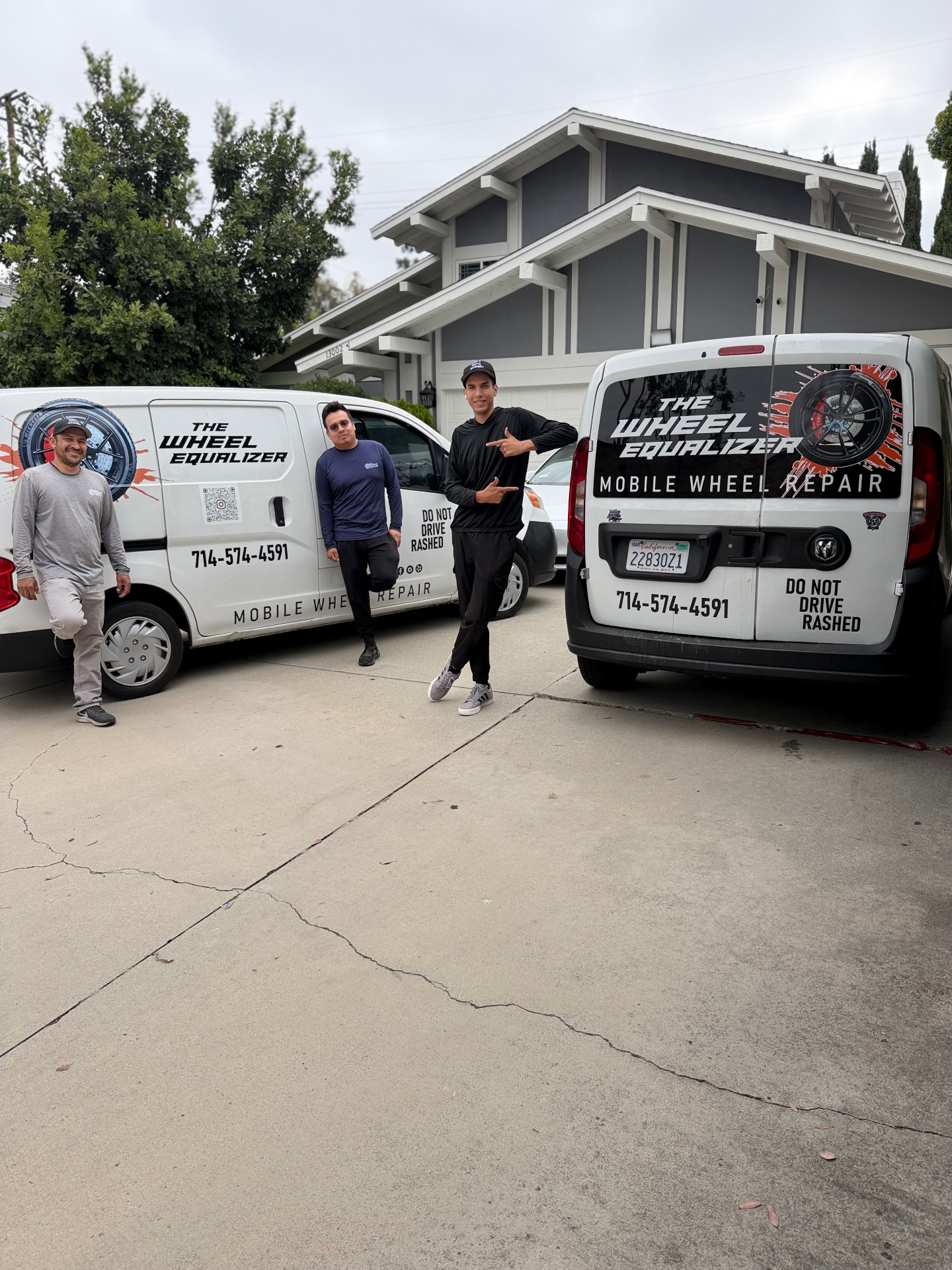 The Wheel Equalizer team: Robert Trujillo, Daniel Vallejo, and David Alvarado in Orange County